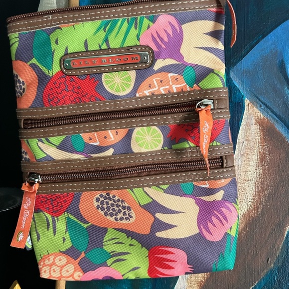 Lily Bloom Colorful Fruit Crossbody Bag 8"x9.5" - Picture 9 of 16